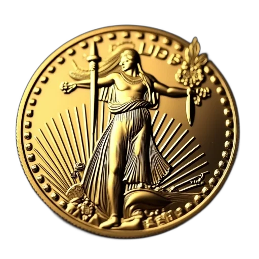 jewelry, golden, ounce, coin transparent PNG cut-out