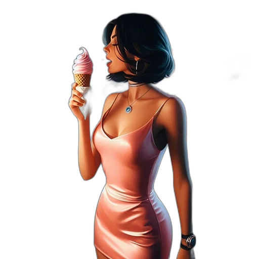 dress, jewelry, concept art, comic book art transparent PNG cut-out
