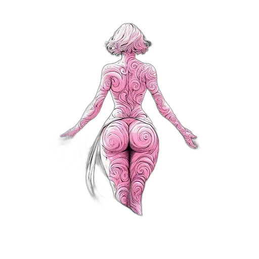dress, creature, staff, mask transparent PNG cut-out