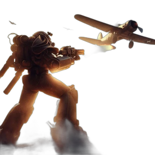 weapon, robot, concept art, 3d render transparent PNG cut-out
