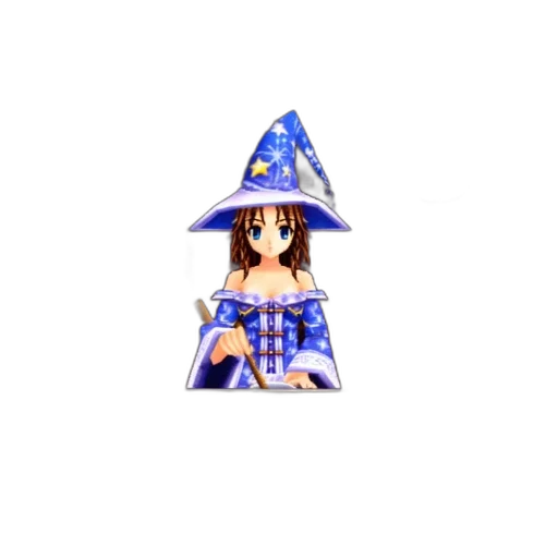 hat, dress, umbrella, staff transparent PNG cut-out