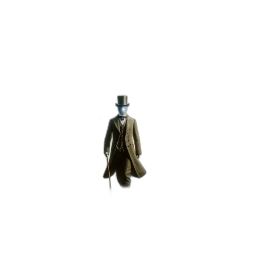 hat, jacket, robot, staff transparent PNG cut-out