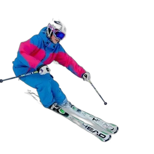 staff, robot, skier, blue transparent PNG cut-out