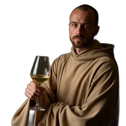 staff, man, monk, robe transparent PNG cut-out