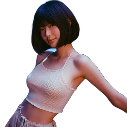 dress, jacket, hair, robot transparent PNG cut-out