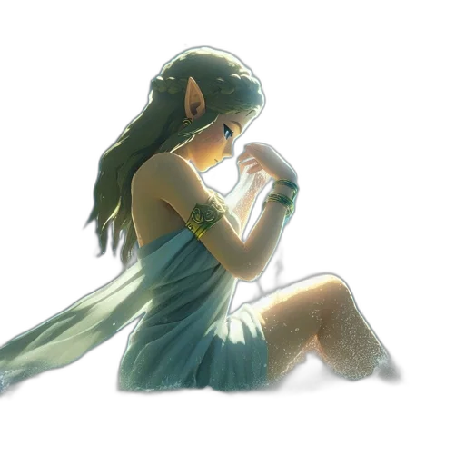 dress, fantasy art, concept art, watercolor transparent PNG cut-out