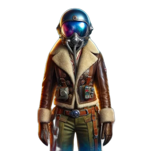jacket, robot, mask, weapon transparent PNG cut-out