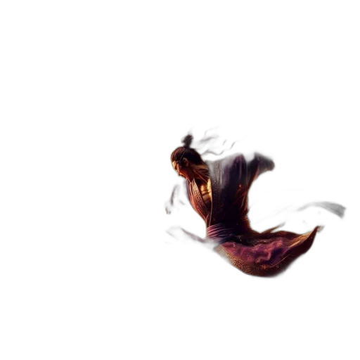 dragon, hair, flower, creature transparent PNG cut-out
