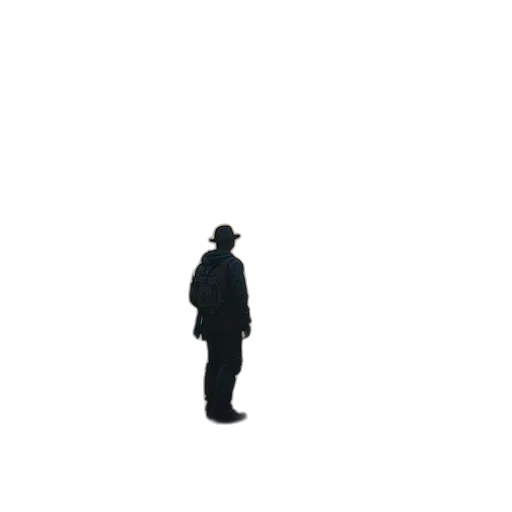 hat, staff, robot, jacket transparent PNG cut-out