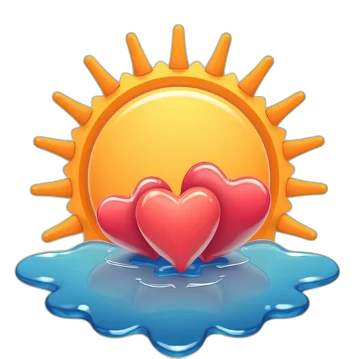 photorealistic, sun, icon, set transparent PNG cut-out