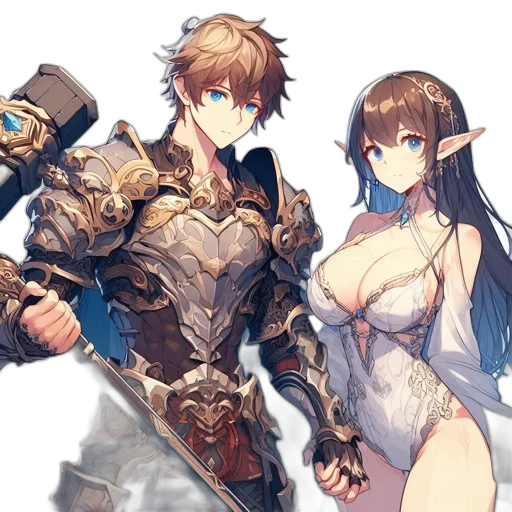 sword, weapon, staff, fantasy art transparent PNG cut-out