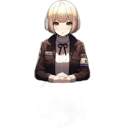 jacket, staff, face, creature transparent PNG cut-out