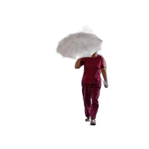 umbrella, hat, staff, jacket transparent PNG cut-out
