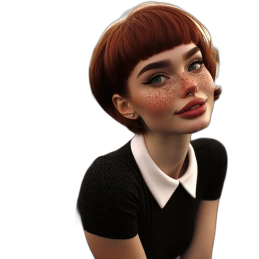face, dress, staff, jewelry transparent PNG cut-out