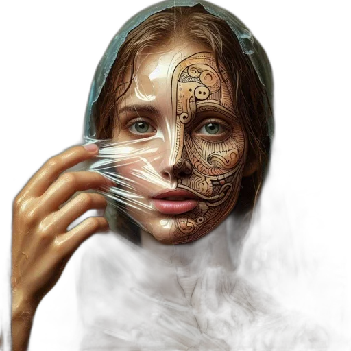 mask, face, jewelry, robot transparent PNG cut-out