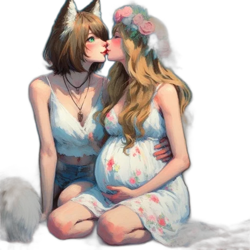 dress, fantasy art, watercolor, pixel art transparent PNG cut-out