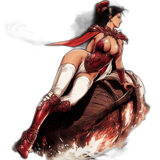 dress, staff, concept art, comic book art transparent PNG cut-out