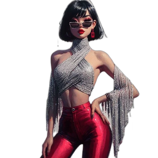 jacket, concept art, 3d render, cyberpunk transparent PNG cut-out