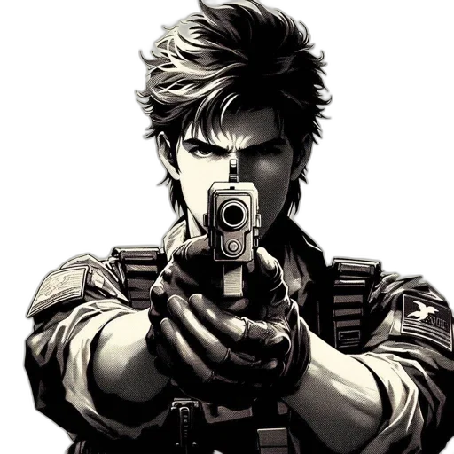 weapon, face, animal, comic book art transparent PNG cut-out