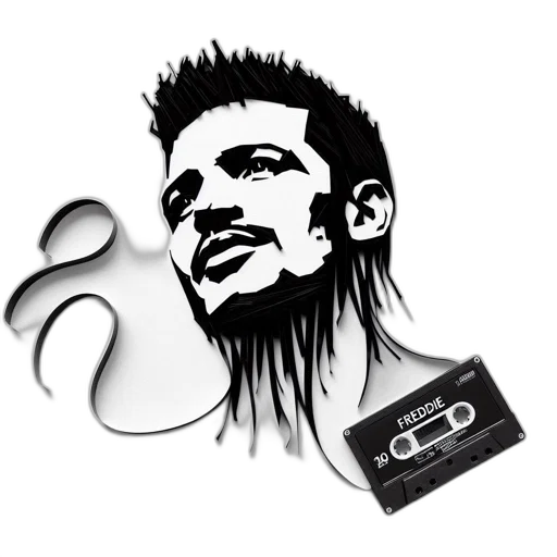 face, cartoon, comic book art, photorealistic transparent PNG cut-out