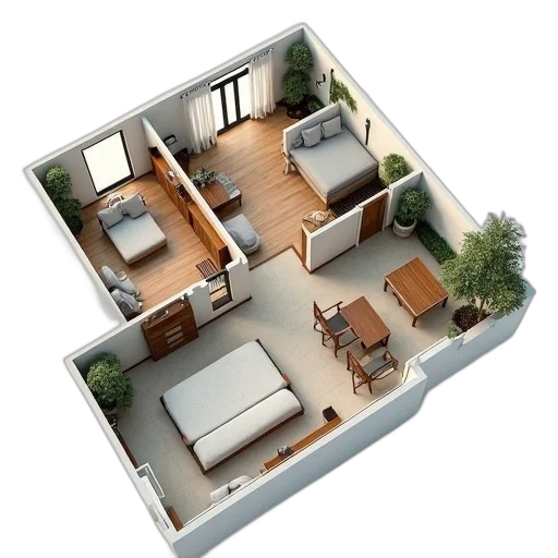 furniture, building, 3d render, photorealistic transparent PNG cut-out