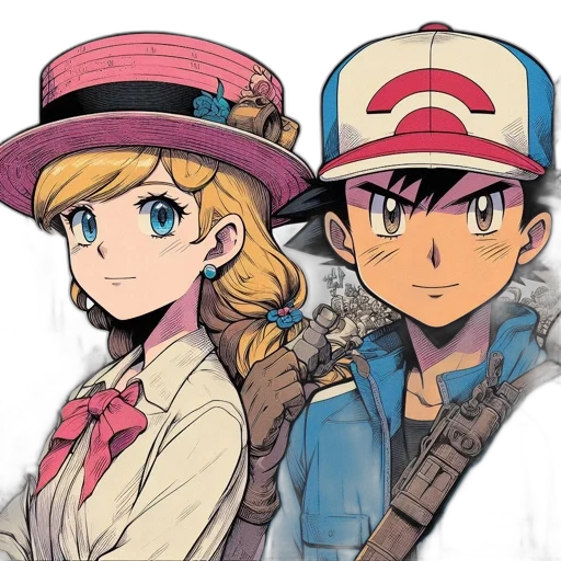 hat, comic book art, anime, cartoon transparent PNG cut-out