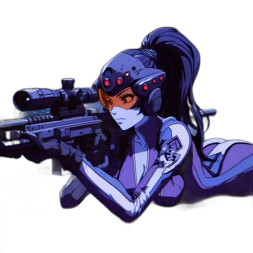 weapon, cyberpunk, anime, concept art transparent PNG cut-out
