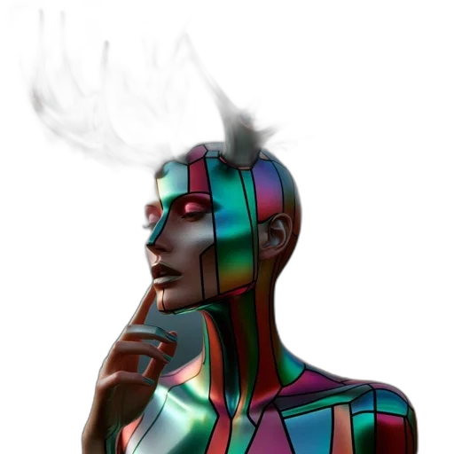 robot, mask, face, staff transparent PNG cut-out