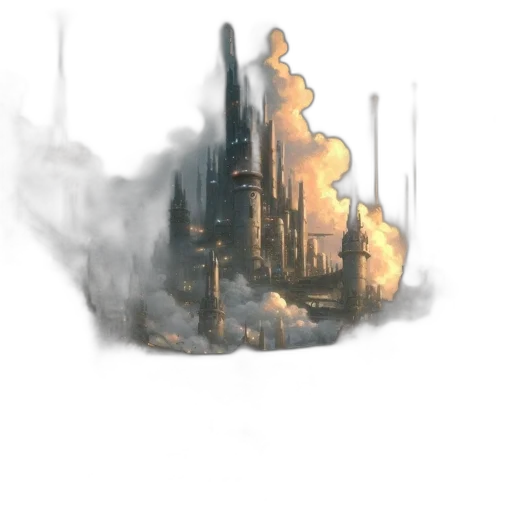 building, dragon, robot, weapon transparent PNG cut-out