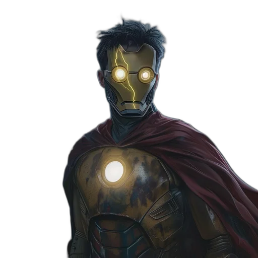 mask, comic book art, concept art, fantasy art transparent PNG cut-out