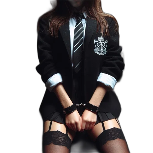jacket, staff, dress, photorealistic transparent PNG cut-out