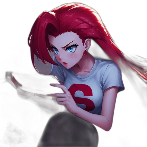 staff, hair, weapon, anime transparent PNG cut-out