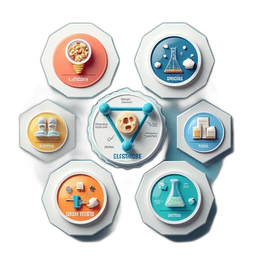 science, infographic, elements, hexagons transparent PNG cut-out