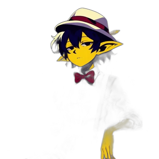 hat, staff, mask, creature transparent PNG cut-out