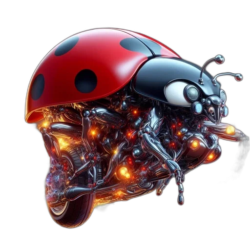 robot, concept art, 3d render, cyberpunk transparent PNG cut-out