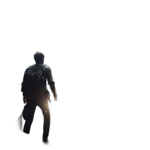 jacket, robot, creature, weapon transparent PNG cut-out