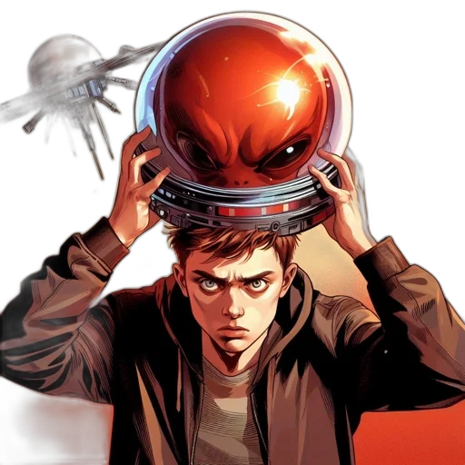 hat, comic book art, concept art, cyberpunk transparent PNG cut-out