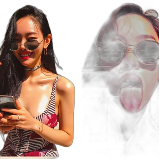 face, creature, mask, photorealistic transparent PNG cut-out