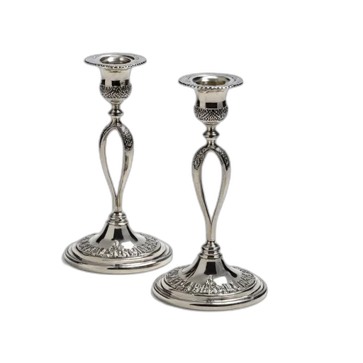 jewelry, pair, silver, candle transparent PNG cut-out
