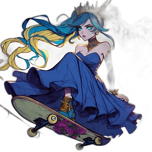 dress, concept art, anime, fantasy art transparent PNG cut-out