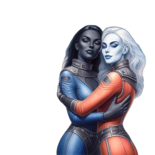 comic book art, concept art, fantasy art, watercolor transparent PNG cut-out