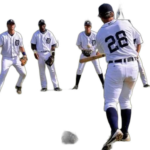 baseball, player, number, his transparent PNG cut-out