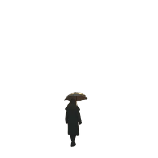 umbrella, hat, staff, jacket transparent PNG cut-out