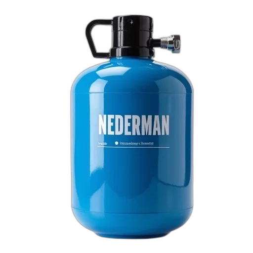 bottle, blue, cylindrical, container transparent PNG cut-out