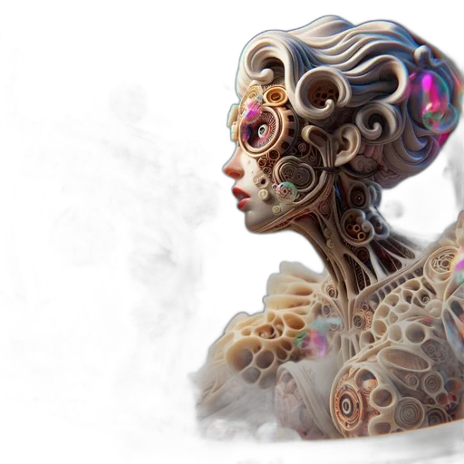 robot, jewelry, concept art, cyberpunk transparent PNG cut-out