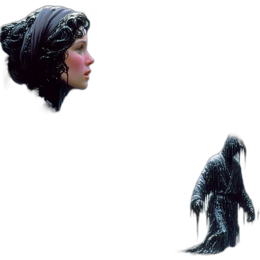 creature, mask, crown, hair transparent PNG cut-out