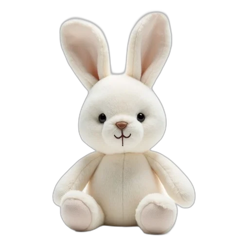 3d render, plush, toy, white transparent PNG cut-out
