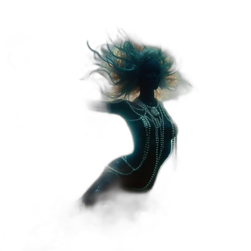 hair, mask, creature, dress transparent PNG cut-out