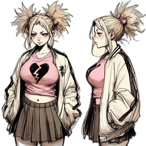 jacket, staff, hair, dress transparent PNG cut-out