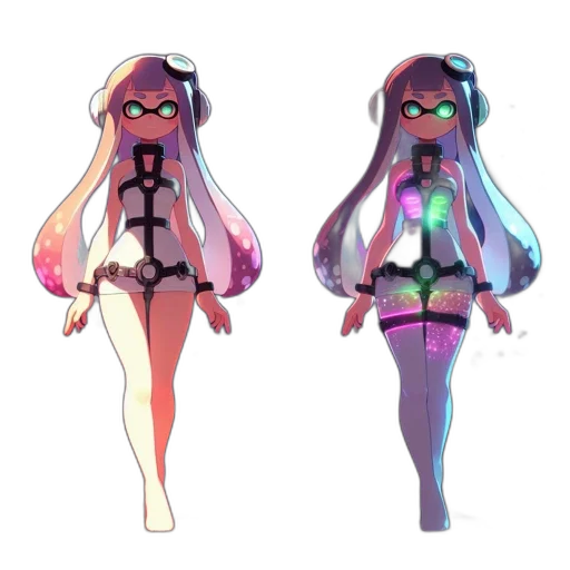 dress, concept art, vaporwave, 3d render transparent PNG cut-out